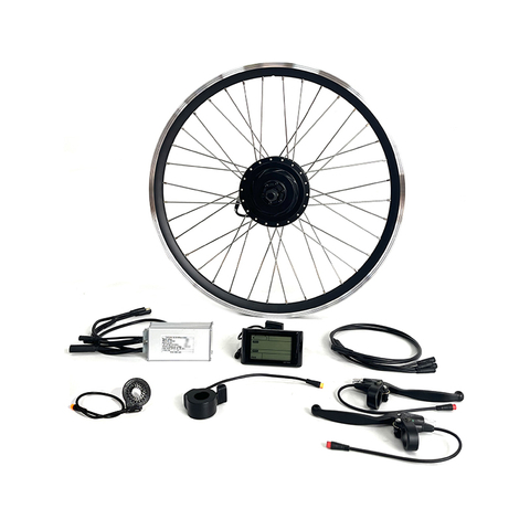500w Brushless Geared Hub Motor Kit Waterproof Plugs Front And Rear Wheel Electric Bike Conversion Kit