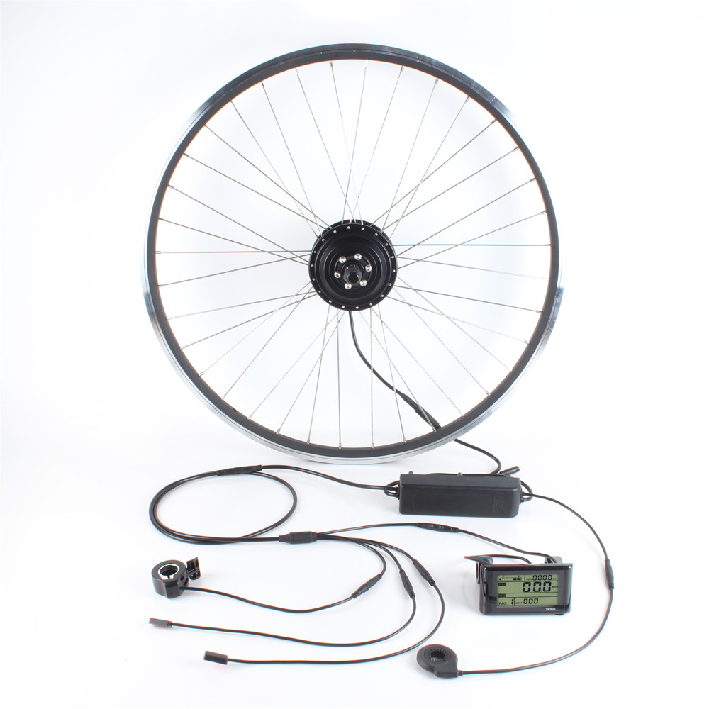 48v 500w Brushless Geared Hub Motor Kit Waterproof Plugs Front And Rear Wheel Electric Bike Conversion Kit